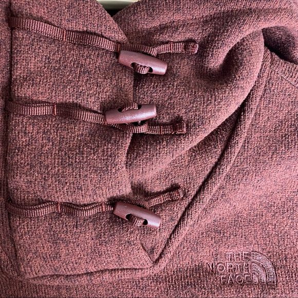 The North Face Hooded Sweater Knit Fleece Pullover in Faded Rose Heather Size L - Picture 8 of 12